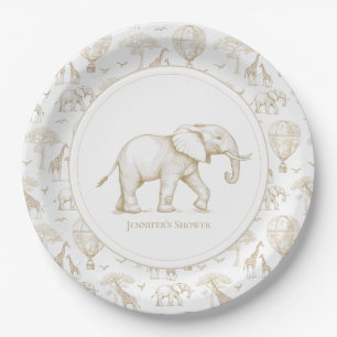 Classic Little Wild One Baby shower Toile Papieren Bordje