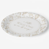Classic Little Wild One Baby shower Toile Papieren Bordje (Gekanteld)