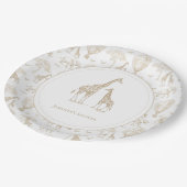 Classic Little Wild One Baby shower Toile Papieren Bordje (Gekanteld)