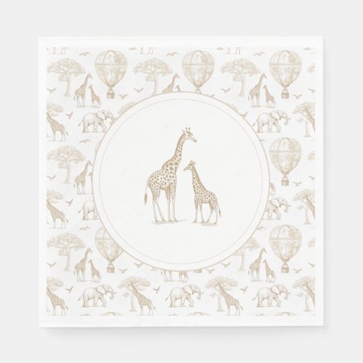 Classic Little Wild One Baby shower Toile Servet (Voorkant)