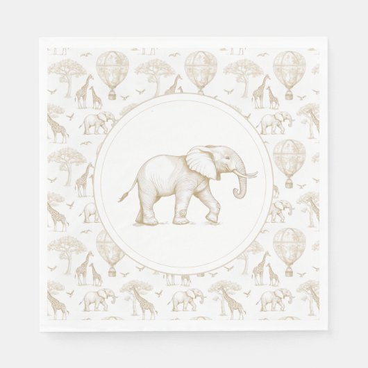Classic Little Wild One Baby shower Toile Servet (Voorkant)