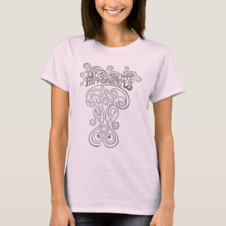 Classic Logo and Hippo, charcoal design T-shirt