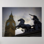 Classic London - Boadicea Statue - Big Ben Poster (Voorkant)