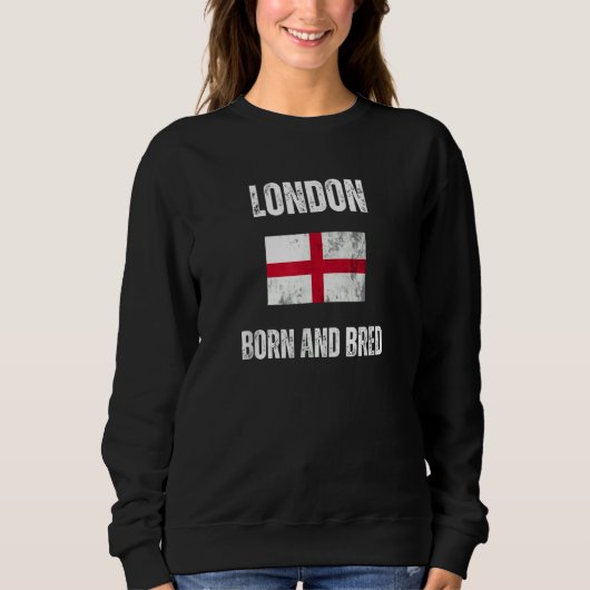 Classic London Born And Bred England Flag Men Wome Trui (Voorkant)