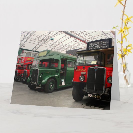 Classic London Buses Kaart (Gele Bloem)