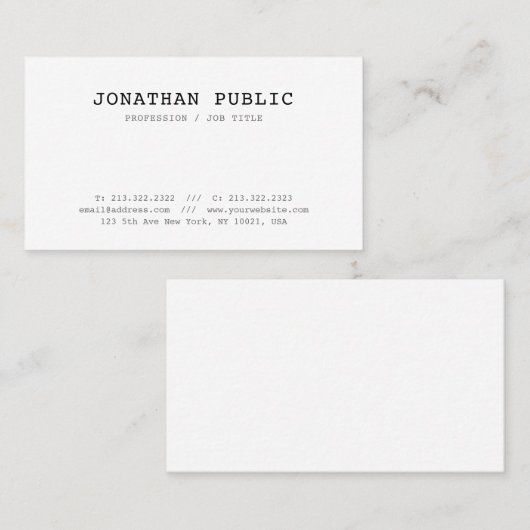 Classic look Design Creative Professional Visitekaartje (Voorkant / Achterkant)