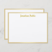 Classic look Gold Calligraphy Script Text Sjabloon (Voorkant / Achterkant)