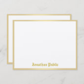 Classic Look Gold Handgeschreven Naam Sjabloon Fla (Voorkant / Achterkant)