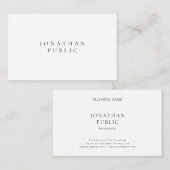 Classic Look Minimalist Elegant Sjabloon Eenvoudig Visitekaartje (Voorkant / Achterkant)