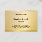 Classic Look Oud Engels Goud Sjabloon Vintage Visitekaartje (Achterkant)