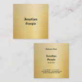 Classic Look Oude Stijl Nostalgisch Goud Chic Vierkante Visitekaartje (Voorkant / Achterkant)