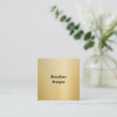 Classic Look Oude Stijl Nostalgisch Goud Chic Vierkante Visitekaartje (Staand voorkant)