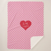 Classic Love Hearts Valentine Gift Cozy Blanket Sherpa Deken (Voorkant)