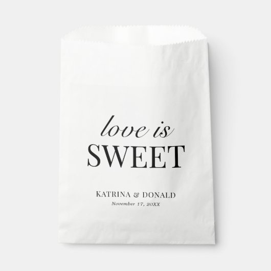 Classic Love is Sweet Vrijgezellenfeest | Weddensc Bedankzakje (Voorkant)