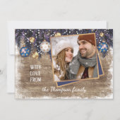 Classic Love Seasons Greetings Woodgrain Pattern Feestdagenkaart (Voorkant)