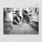 Classic Love We Tied The Knot Wedding Aankondiging (Voorkant)