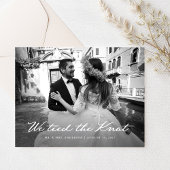 Classic Love We Tied The Knot Wedding Aankondiging