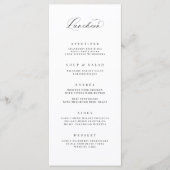 Classic Luncheon Menu Bruiloft Receptie Maaltijd K (Voorkant)