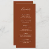 Classic Luncheon Menu Bruiloft Receptie Maaltijd K (Voorkant / Achterkant)