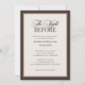 Classic Luxe | Brown Neutral Rehearsal Dinner Kaart (Voorkant)