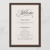 Classic Luxe | Brown Neutral Wedding Programmakaart (Voorkant)