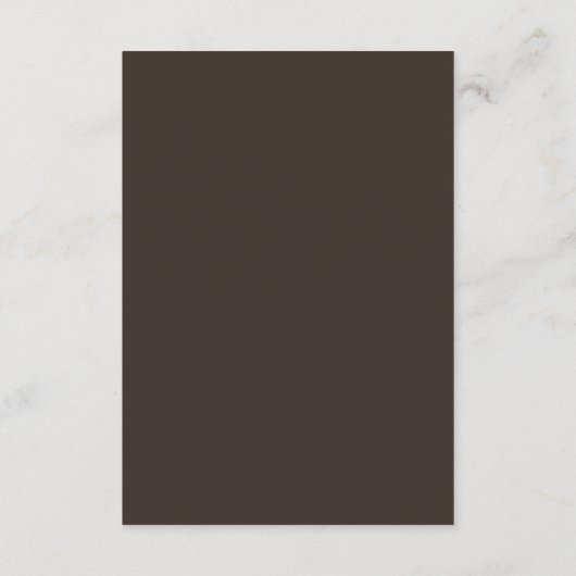 Classic Luxe Brown | QR Code Wedding Guest Details Informatiekaartje (Achterkant)