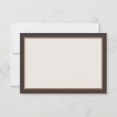 Classic Luxe | Bruine Neutrale QR Code Trouw RSVP Kaartje (Achterkant)
