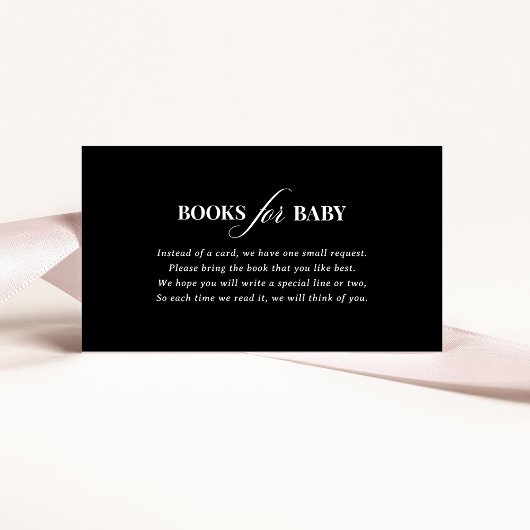 Classic Luxe | Donkere zwarte boeken voor Baby Informatiekaartje
