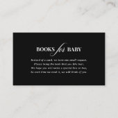 Classic Luxe | Donkere zwarte boeken voor Baby Informatiekaartje (Voorkant)