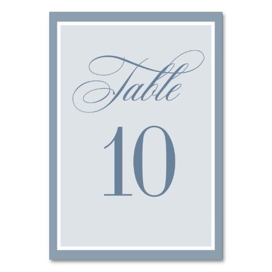 Classic Luxe | Elegant Dusty Blue Wedding Kaart (Voorkant)