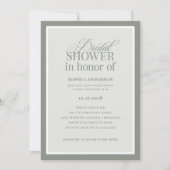 Classic Luxe | Elegant Sage Green Vrijgezellenfees Kaart (Voorkant)