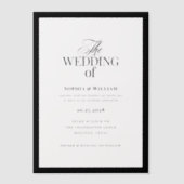 Classic Luxe | Elegant zwart Lijst bruiloft Vellum Uitnodigingen (Voorkant)