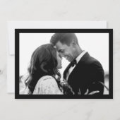 Classic Luxe | Elegant zwart-wit en foto Save The Date (Achterkant)