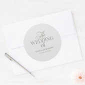 Classic Luxe | Elegante lichte salie groene bruilo Ronde Sticker (Envelop)