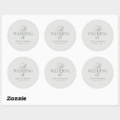 Classic Luxe | Elegante lichte salie groene bruilo Ronde Sticker (Vel)