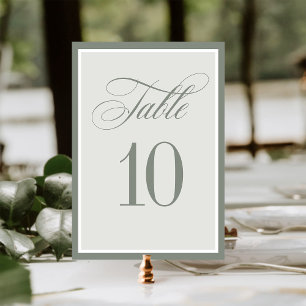 Classic Luxe   Elegante Sage Green bruiloft Kaart