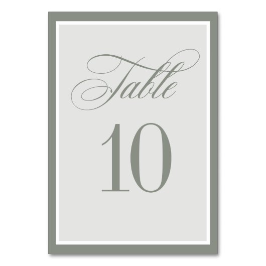 Classic Luxe | Elegante Sage Green bruiloft Kaart (Achterkant)