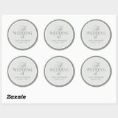Classic Luxe | Elegante Sage Green bruiloft Ronde Sticker (Vel)