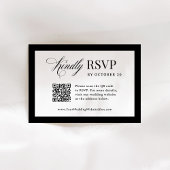 Classic Luxe | Elegante scanbare QR-code bruiloft RSVP Kaartje