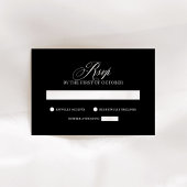 Classic Luxe | Elegante zwarte bruiloft RSVP Kaartje