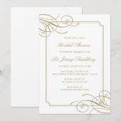 Classic Luxe Goud Lijst Vrijgezellenfeest Kaart (Voorkant / Achterkant)