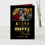Classic Luxe Hand Drawn Merry Christmas Photo Folie Feestdagenkaart<br><div class="desc">Send festive cheer with this real foil Christmas Photo Card featuring a whimsical hand drawn “Merry Christmas” design. The elegant metallic foil shines against a bold background, paired with your favorite holiday photos for a modern yet cozy look. A stylish way to share your warmest Christmas wishes with family and...</div>