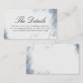 Classic Luxe Marmeren Trouwwebsite Insert Kaart (Voorkant / Achterkant)