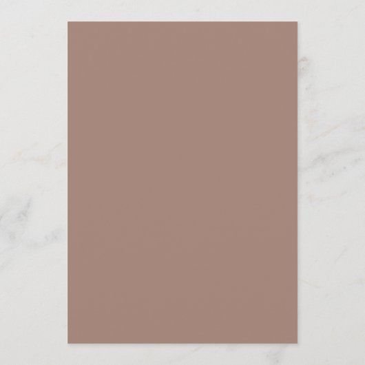 Classic Luxe | Mocha Taupe Border Neutral Wedding Menu (Achterkant)