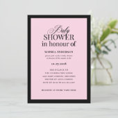 Classic Luxe Pink | BABY SHOWER voor Britse spelli Kaart (Staand voorkant)