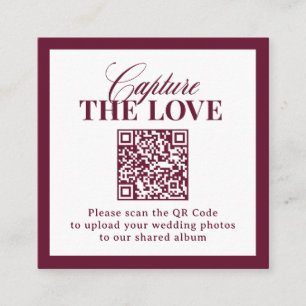 Classic Luxe QR Code Huwelijk Capture the Love Informatiekaartje