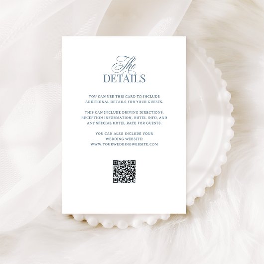 Classic Luxe | QR-code trouwgastdetails Informatiekaartje