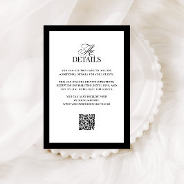 Classic Luxe | QR Code Wedding Guest Details Informatiekaartje