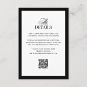 Classic Luxe | QR Code Wedding Guest Details Informatiekaartje (Voorkant)