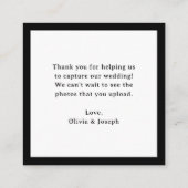 Classic Luxe | QR Code Wedding Leg de liefde vast Informatiekaartje (Achterkant)